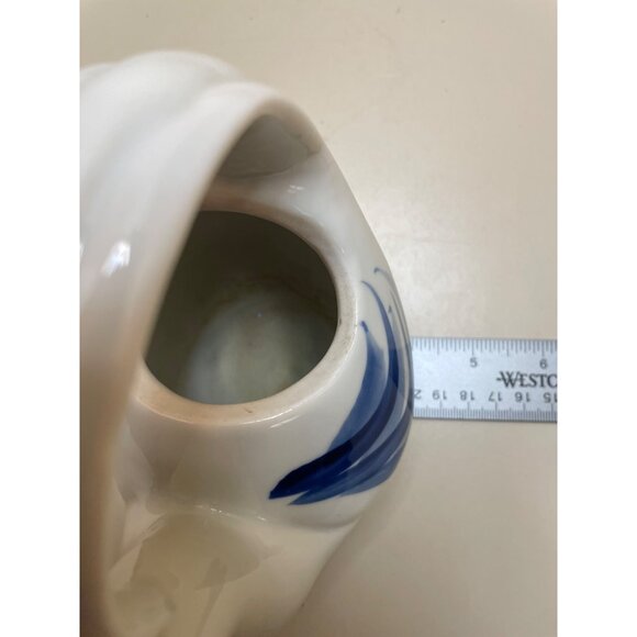 Small Vintage Takahashi Blue Ware Porcelain Swan/Goose Planter, Watering, Vase - Picture 9 of 10